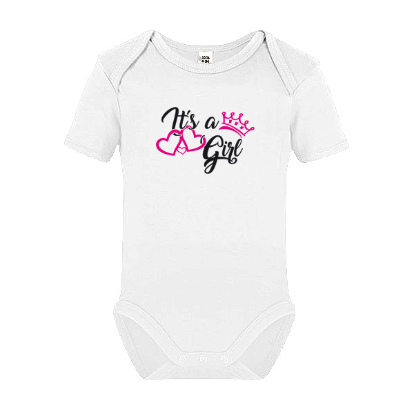 si0001 its a girl ShortSleeve white 1