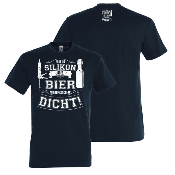 Herren T-Shirt Silikon Bier si0008 Silikon L190 petroliumblue