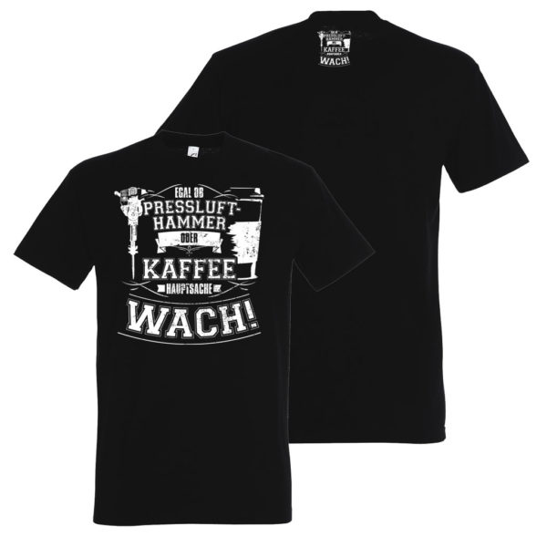 Herren T-Shirt Presslufthammer Kaffee si0009 Kaffee L190 deepblack