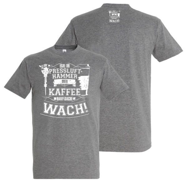 Herren T-Shirt Presslufthammer Kaffee si0009 Kaffee L190 greymelange