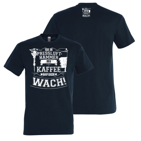 Herren T-Shirt Presslufthammer Kaffee si0009 Kaffee L190 petroliumblue
