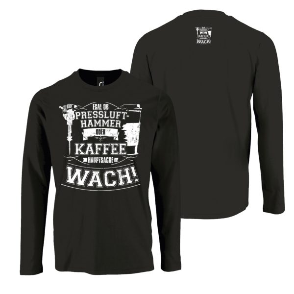 Langarm T-Shirt Presslufthammer Kaffee si0009 Kaffee L02074 LTS black