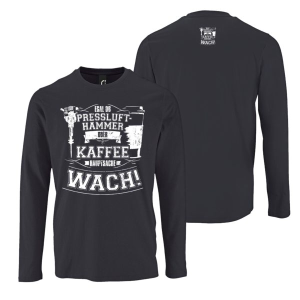 Langarm T-Shirt Presslufthammer Kaffee si0009 Kaffee L02074 LTS mousegrey