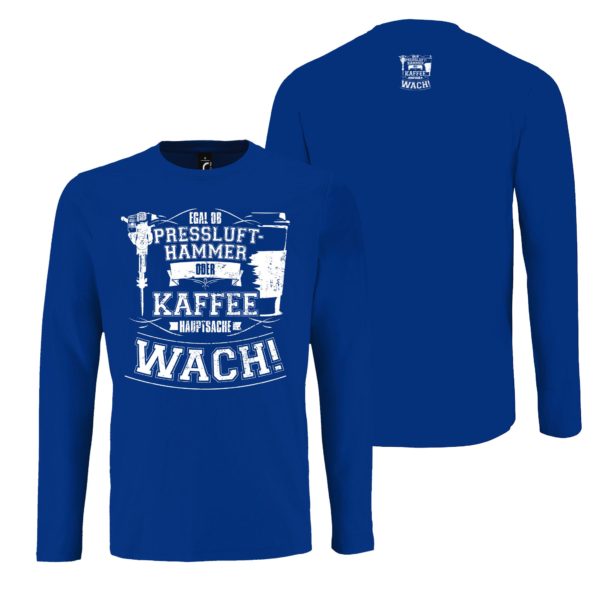 Langarm T-Shirt Presslufthammer Kaffee si0009 Kaffee L02074 LTS royalblue