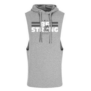 si0047 JC053 Be Strong Muscle Hoody Sleeveless Urban Style sportsgrey