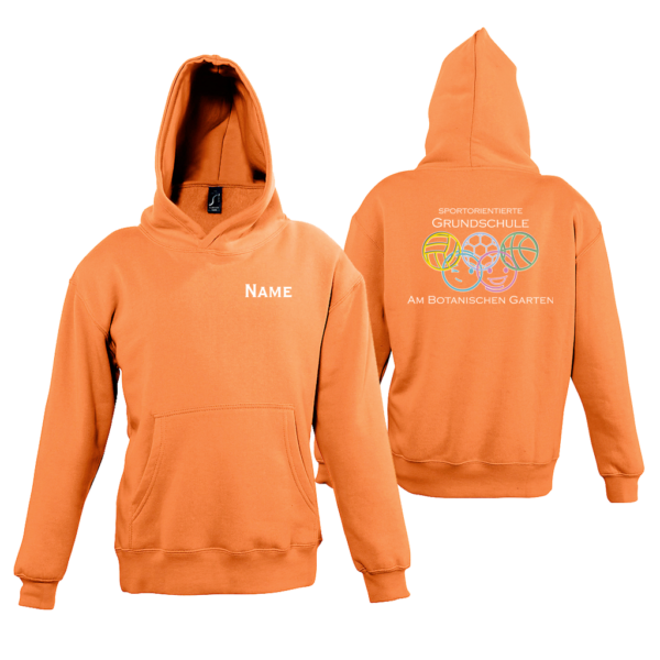 GABG Schüler Hoody L325K KidsHoodedSweatSlam Front Und Back orange