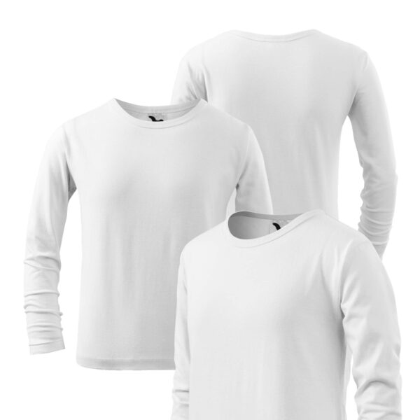 Langarm Kinder T-Shirt unbedruckt FIT T LONGSLEEVE 121 white