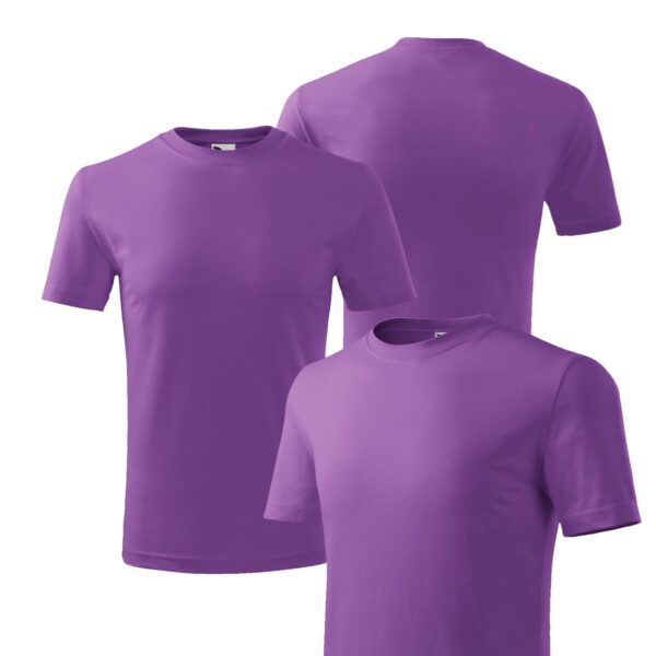 Kurzarm Kinder Shirt unbedruckt CLASSIC NEW 135 lila