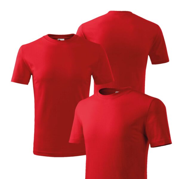 Kurzarm Kinder Shirt unbedruckt CLASSIC NEW 135 rot