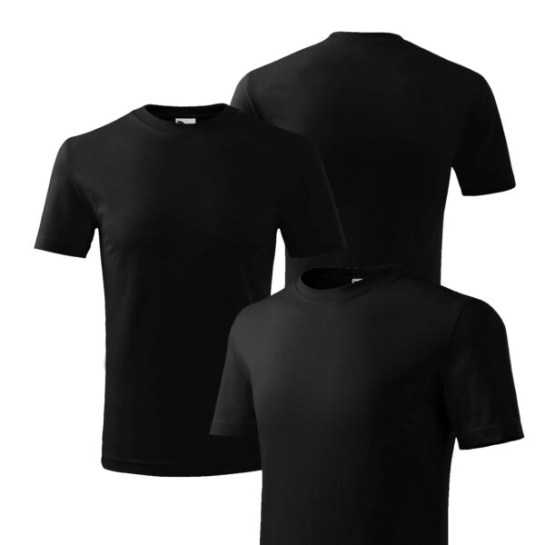 Kurzarm Kinder Shirt unbedruckt CLASSIC NEW 135 schwarz