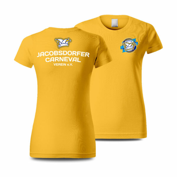 JCV Damen T Shirt Round Neck Damenshirt gold